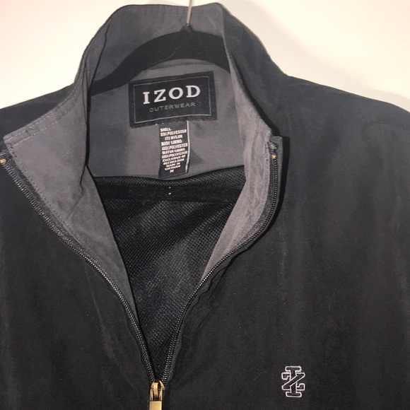 Like new Izod light weight lined black jacket - Picture 2 of 6